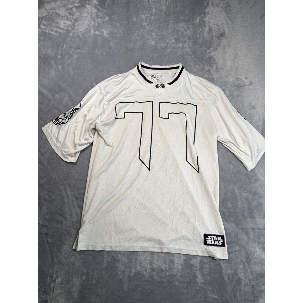 Star Wars Stormtrooper Football Jersey Mens Small White Mad Engine Mesh 77